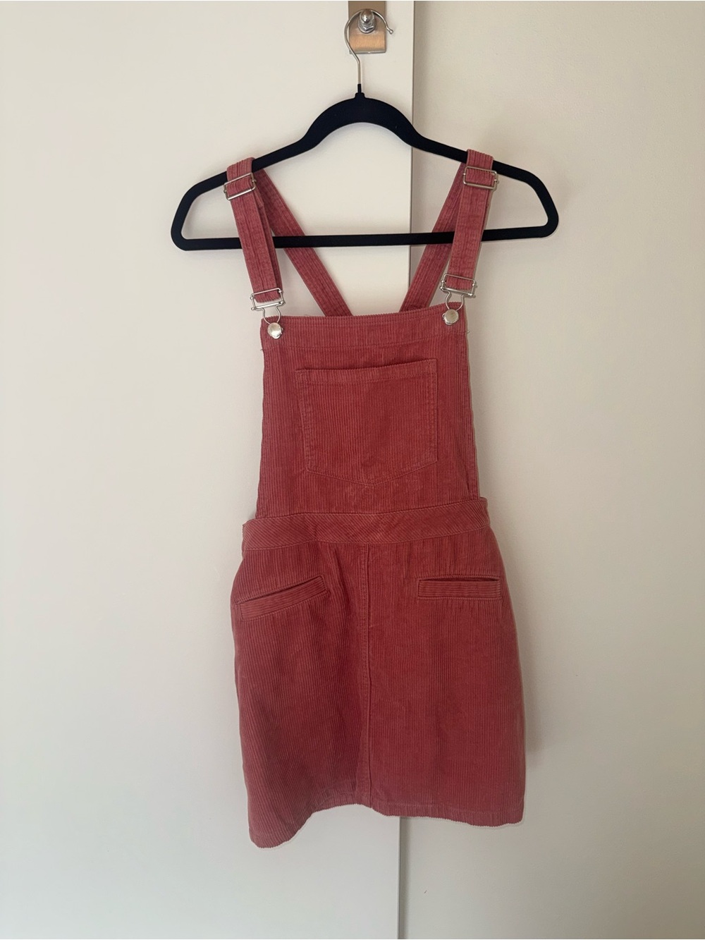 H&M pink Corduroy Overall Dress